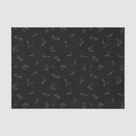 Anzeichen der Zodiac Astrologie Schwarz-Weiß Seidenpapier