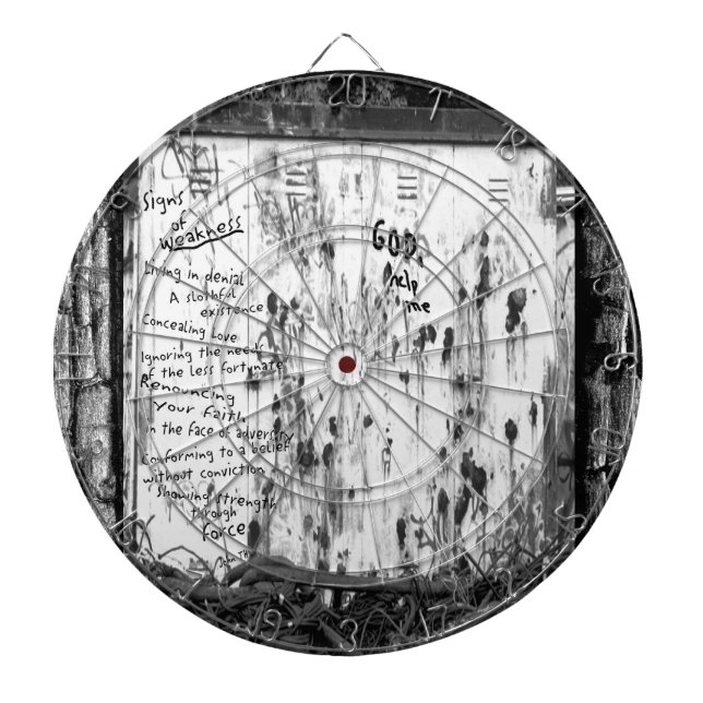 Anzeichen von Schwäche Dartscheibe (vorne)