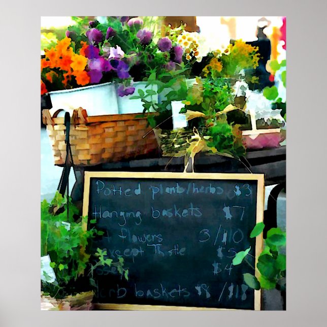 Anzeige auf dem Bauernmarkt Poster (Vorne)
