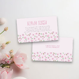 Anzeige der Dusche ohne Wrap Gedicht Pink Ditsy-Bl Begleitkarte