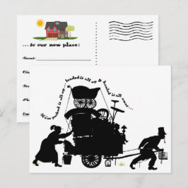 Anzeige der Leerzeichen Ankündigungspostkarte