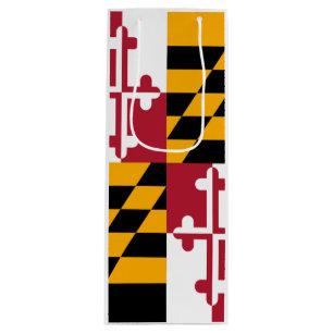 Anzeige der Maryland State Flag Colors Geschenktüte Für Weinflaschen