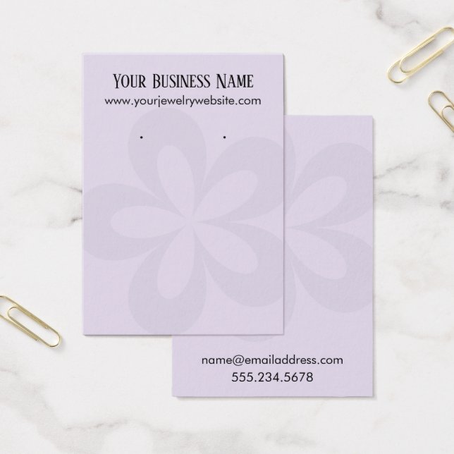 Anzeige des Lavendels Grafik-Blume-1-Earring (Büro)