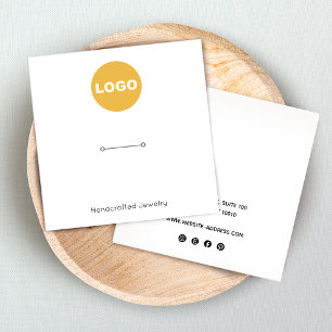 Anzeige des Platzes für die Platzierung von Logos  Quadratische Visitenkarte