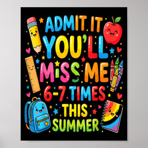 Anzeige Du wirst mich diesen Sommer 6-7 Mal vermis Poster