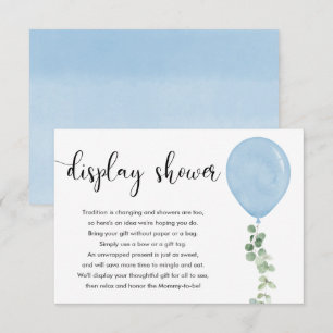 Anzeige Duschblau Ballon Eukalyptusgrün Begleitkarte