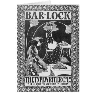 Anzeige für Bar-Verschluss Schreibmaschinen,