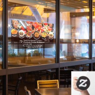 Anzeige für koreanisches Restaurant anpassen Fensteraufkleber