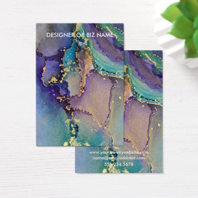 Anzeige für mehrfarbige Gold Liquid Art Earring (Schreibtisch)