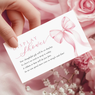 Anzeige für rosa Schleife Duschverglasungskarte Begleitkarte