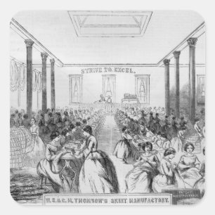 Anzeige für Thomsons Rock-Fertigung Quadratischer Aufkleber