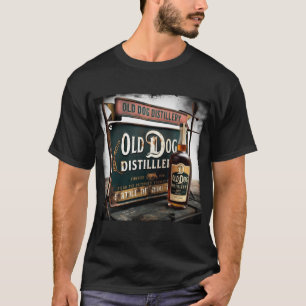 Anzeige im Notstil für OLD DOG RUM T-Shirt