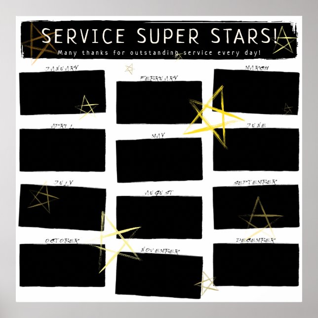 Anzeige mehrerer Mitarbeiter im Monat Foto Poster (Vorne)