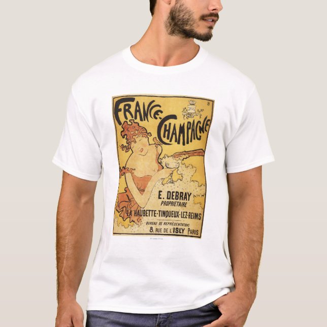 Anzeige-Plakat E. Deb Ray Champagne T-Shirt (Vorderseite)