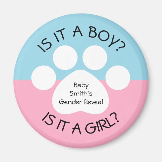 Anzeige von Paw Print Gender Magnet (Vorne)