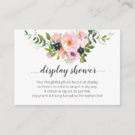 Anzeigedusche Begleitkarte