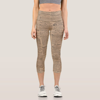 Anzeigen der Vergangenheit, NY 1856 Hochgeschnitte Capri Leggings