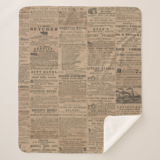 Anzeigen der Vergangenheit, NY 1856 Sherpadecke