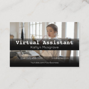 Anzeigen der Virtual Assistant Gig Business Card Visitenkarte
