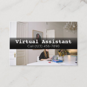 Anzeigen der Virtual Assistant Gig Business Card Visitenkarte