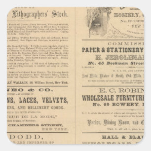 Anzeigen durch zehn Firmen Quadratischer Aufkleber