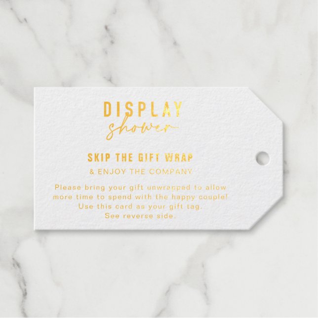 Anzeigen von Duscheinsätzen und Geschenktasten mit Geschenkanhänger (Vorderseite (Horizontal))