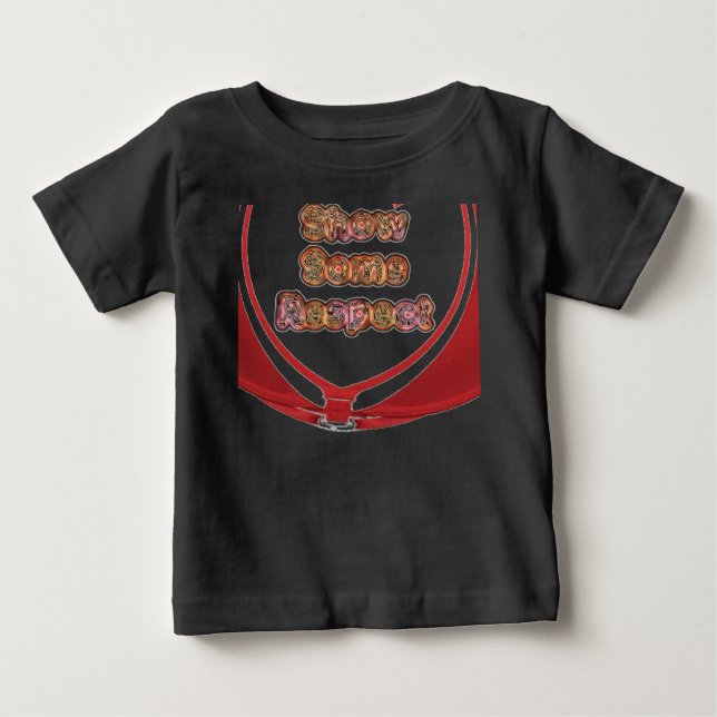 Anzeigen von Respektsgrafik Baby T-shirt (Vorderseite)