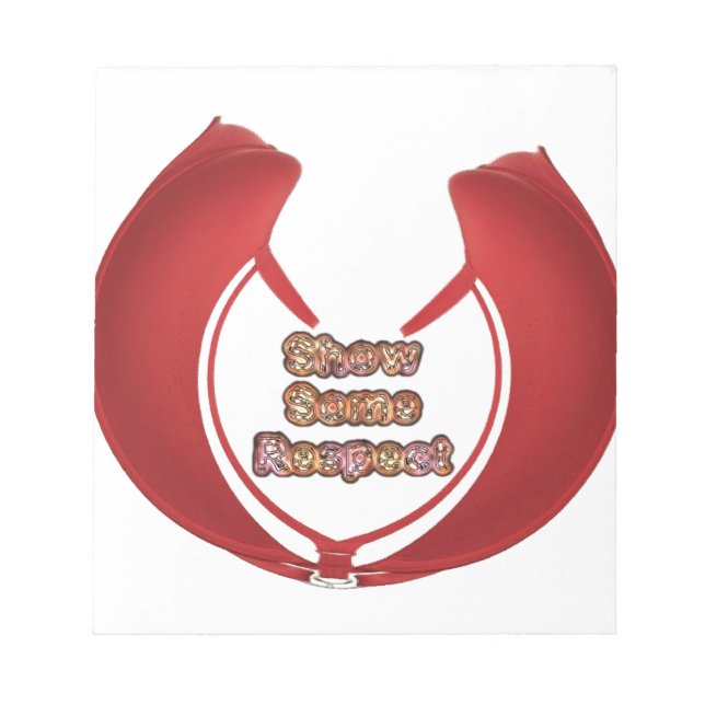 Anzeigen von Respektsgrafik Notizblock (Vorderseite)