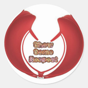 Anzeigen von Respektsgrafik Runder Aufkleber