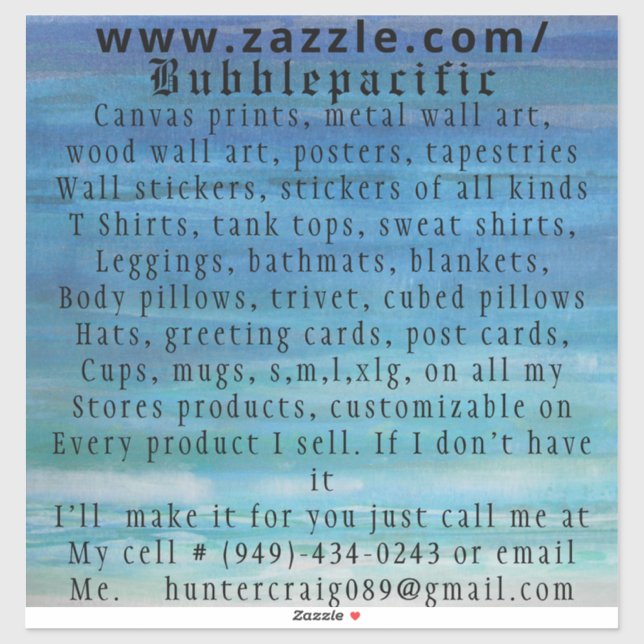 Anzeigenaufkleber Aufkleber (Blatt)