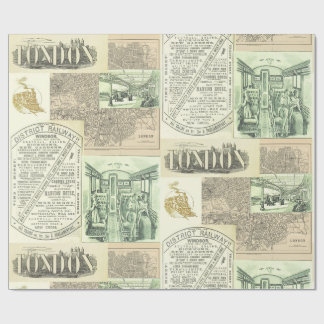 Anzeigenkollektion für Vintage Bahnzeitungen Geschenkpapier