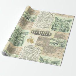 Anzeigenkollektion für Vintage Bahnzeitungen Geschenkpapier