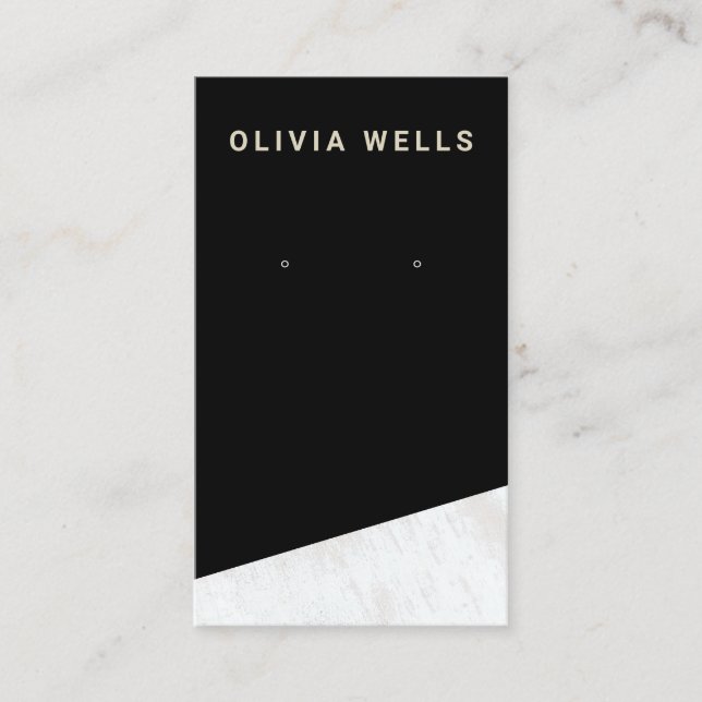 Anzeiger für Schwarz-weiße Holzerden Visitenkarte (Vorderseite)