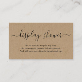 Anzeigeraumanlage für rustikale Kraft Begleitkarte