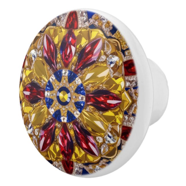 Anziehen der Keramik mit kolumbianischen Farben Keramikknauf (Rechts)