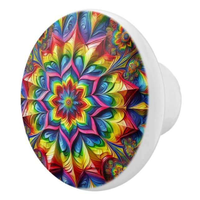 Anziehen der Keramik mit LGBTQ-Farben Keramikknauf (Rechts)