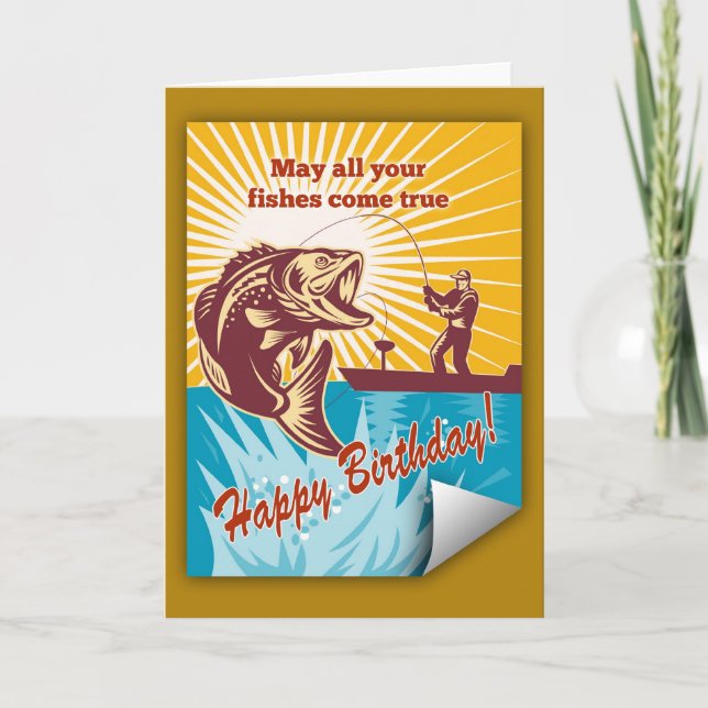 Anziehende Forellenbarschkarte des Karte (Vorderseite)