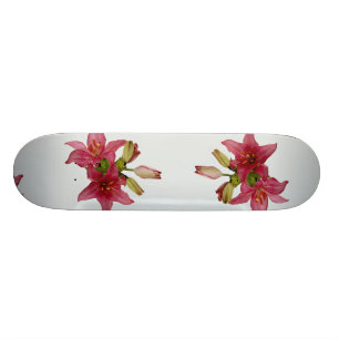 Anziehende rosa Blumen Skateboard