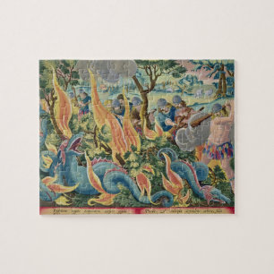 Anziehende Schlangen in Indien unter Verwendung Puzzle