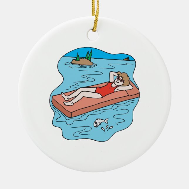 Anziehende Strahlen Keramik Ornament (Vorne)