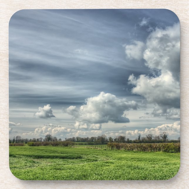 Anziehende Wolken (Farbe HDR) Untersetzer (Vorderseite)