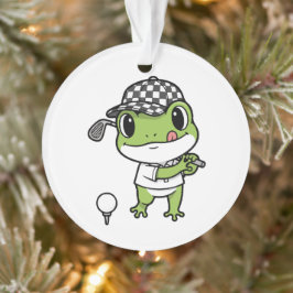 Anziehender Charme Süßer Frosch Golfspieler Verspi Ornament