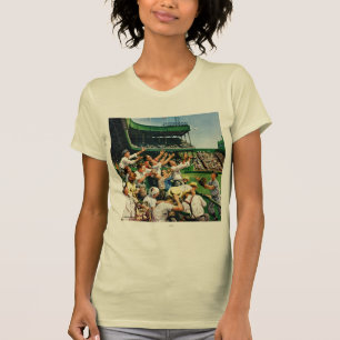 Anziehender Zuhause-Laufball T-Shirt