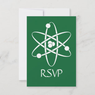 Anziehungskräfte in grüner RSVP-Karte RSVP Karte