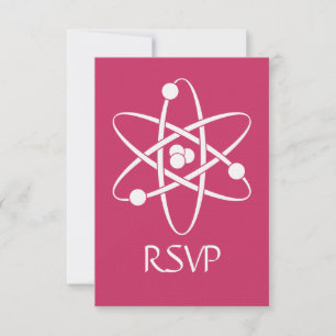 Anziehungskräfte in Himbeer-RSVP-Karte RSVP Karte