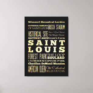 Anziehungskräfte u. berühmte Orte des Saint Loui Leinwanddruck