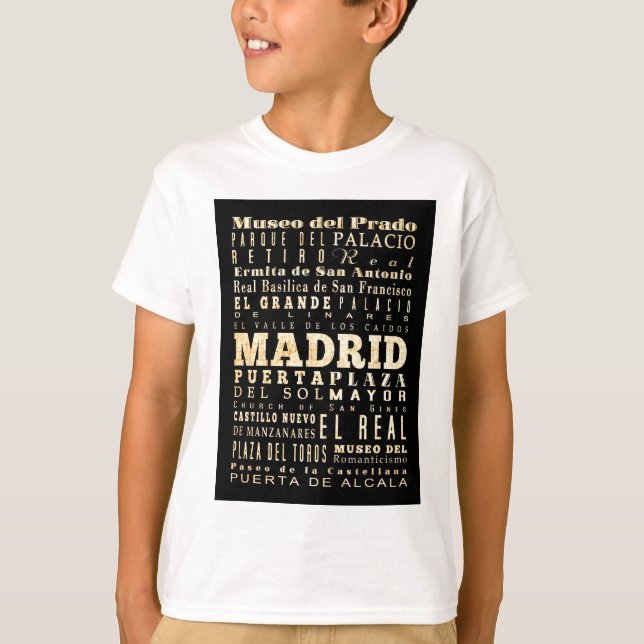 Anziehungskräfte und berühmte Orte von Madrid, T-Shirt (Vorderseite)