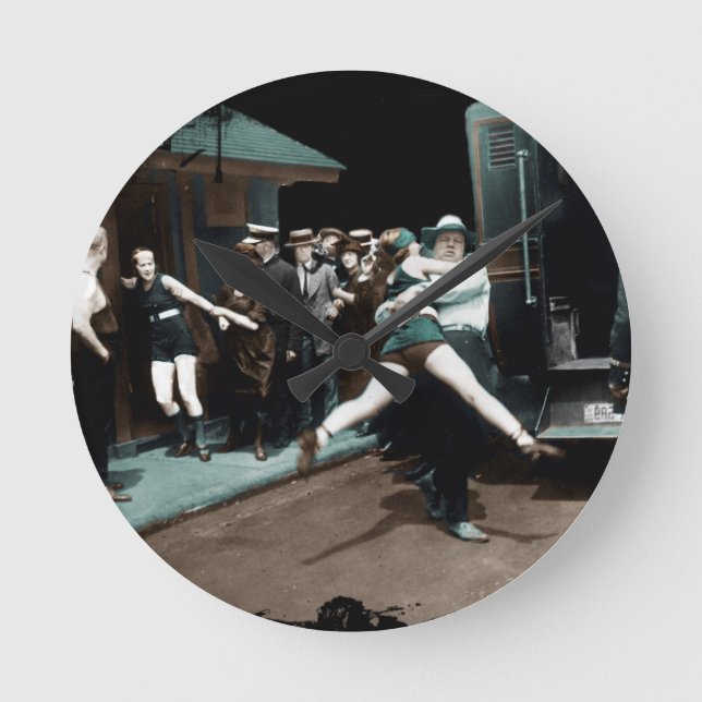 Anzug Baden Festnahmen USA Runde Wanduhr (Vorderseite)