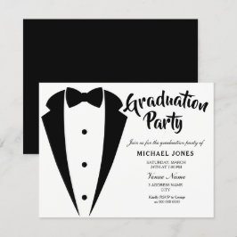 Anzug & Krawatte Boys Mens Graduation Party Einlad Einladung