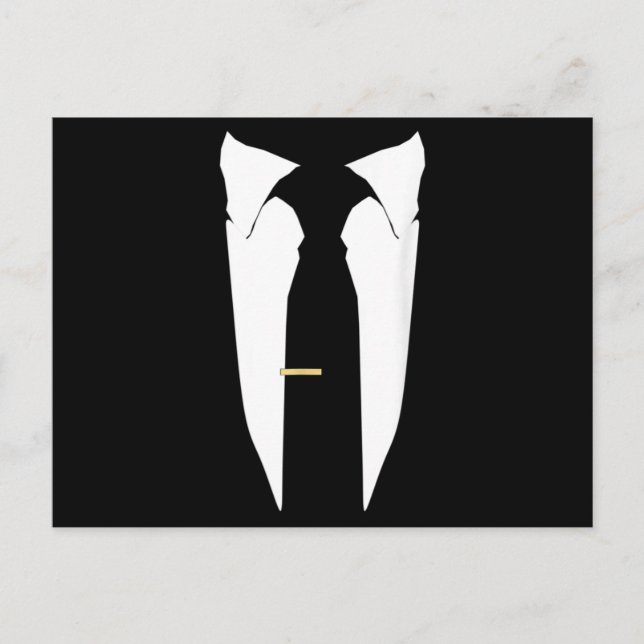 Anzug Krawatte Wedding Tuxedo Prom Bachelor Zeremo Postkarte (Vorderseite)